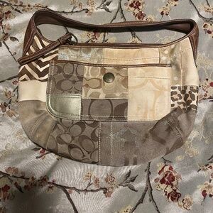 Coach Ergo Khaki Signature Hobo